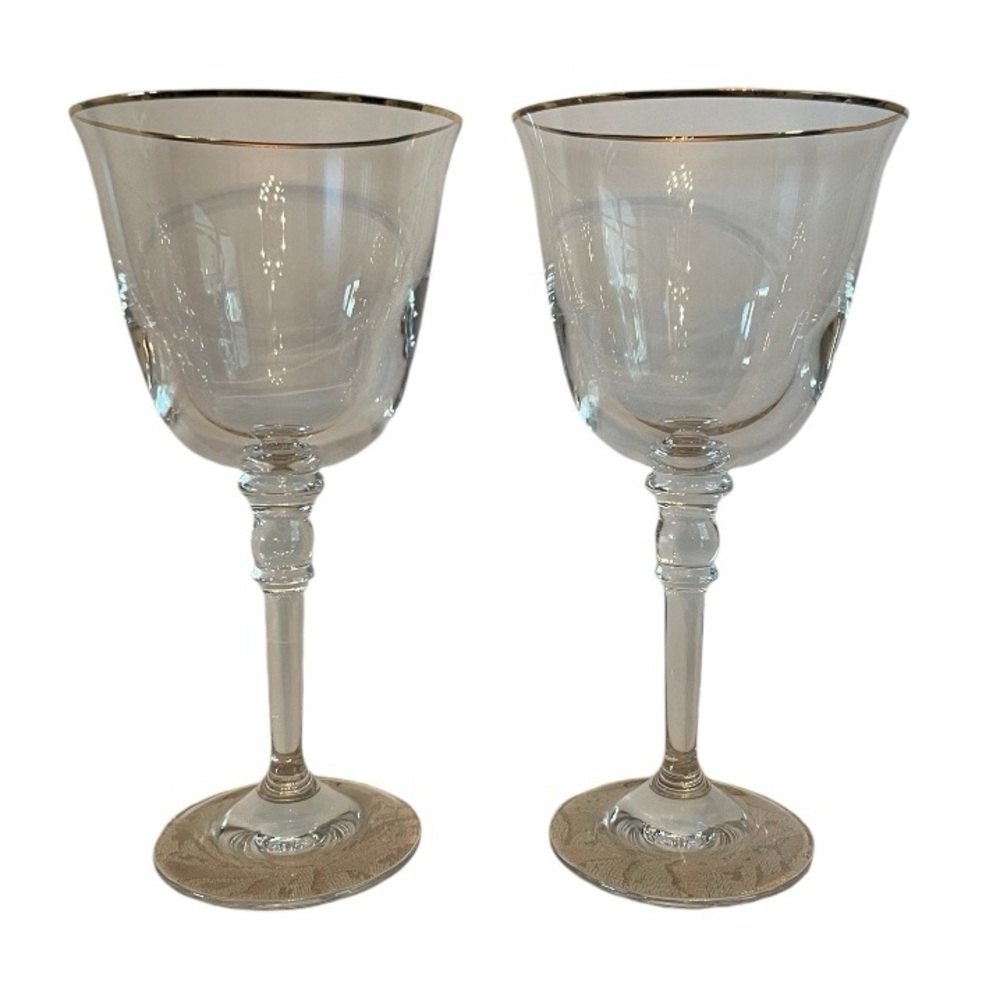 Ralph Lauren Crystal Landon Gold Water Glass - Picture 2 of 3